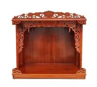 Mensola per Altare a Parete, Tempio in Legno per la Casa, Tavolo per Altare Spirituale, Non Richiede Montaggio, Tavolo da Meditazione per Soggiorno, Camera da Letto, Ufficio(Brown,90x73x36cm)