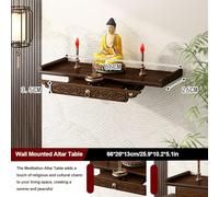 Mensola per Altare sacrario a Parete, Tavolo da Meditazione per nicchie di Buddha Personali Cinesi a Parete, espositore da Tavolo per Statua,66cm/25.9in