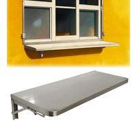 Mensola per concessione Ripiano pieghevole per finestra di concessione, ripiani pieghevoli per camion di cibo, scaffale per la preparazione del cibo montato a parete(Width 35cm/14in,Length 160cm/64in)