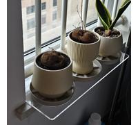 Mensola per Davanzale Finestra Estensione per Davanzale per Piante, Ripiano in Plastica per Armadietto dei Medicinali, Organizzatore per Davanzale/Ripiano per Piante(30x30cm(11 3/4x11 3/4"))