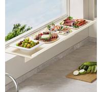 Mensola per Davanzale Finestra Prolunga Magnetica per Piano di Lavoro da Cucina, Piastra di Estensione per Davanzale Senza Foratura, Organizer Espandibile per Davanzale(60x25cm (23 5/8"x9 7/8"))