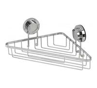 Mensola per doccia angolare 1 ripiano con biadesivo 23x23x7.6 cm porta oggetti