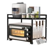 Mensola per forno a microonde da cucina espandibile, supporti per microonde regolabili a più strati, organizer da cucina resistente all'usura, 160 tagliere per stufe