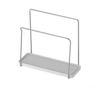 Mensola per lavello in acciaio inox, per contenere prodotti per la pulizia, con base perforata per favorire la circolazione dell'aria e l'asciugatura (acciaio inossidabile)