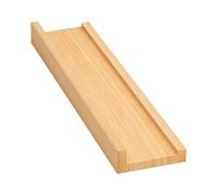 Mensola per piante da parete in legno, design di protezione dei bordi, mensola esterna da 61 cm, componente per sala studio e cucina, resistente alle intemperie, chiusura organica marrone durevole |