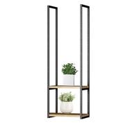 Mensola per Piante sospesa, mensole Decorative montate a soffitto per Cucina e Soggiorno, portabottiglie da Parete, portavasi in Legno Rustico e Metallo, portavasi in Ferro (30x30x