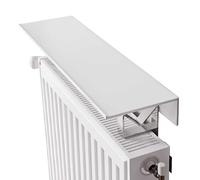 Mensola per radiatore in alluminio con due staffe, ideale per soggiorno, ufficio, hotel