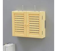 Mensola per router con supporto a parete, Armadio router montato a parete Porta cava Gestione cavi Ventilazione Multicolore Dimensioni multiple(Brown,L52cm/20in)