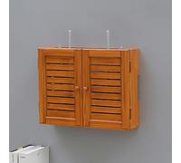 Mensola per router con supporto a parete, Armadio router montato a parete Porta cava Gestione cavi Ventilazione Multicolore Dimensioni multiple(Chestnut,L47cm/18in)