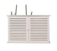Mensola per router con supporto a parete, Ripiano for modem router montato a parete con porta cavo for la gestione dei cavi, dimensioni multiple(48x11x31.5cm/18.9x4.3x12.4in)