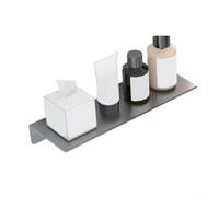 Mensola per rubinetto del bagno per area di vanità, materiale in lega di alluminio, montaggio a base di colla senza fori, per un'installazione funzionale della zona di lavaggio (grigio (50))