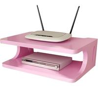 Mensola per TV a parete, in legno, per router, lettore DVD, TV Box, telecomandi, WiFi e scaffali audio-video