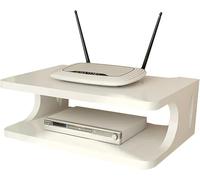 Mensola per TV a parete, in legno, per router, lettore DVD, TV Box, telecomandi, WiFi e scaffali audio-video