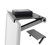 Mensola per TV - Regolabile - per schermo galleggiante senza trapano | Supporto per router, telecomandi e set-top box, 33 x 16 cm