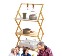 Mensola pieghevole - Mensola pieghevole da campeggio | Scaffale da campeggio da parete | Portabottiglie pieghevole portatile, resistente all'usura e alla moda, per uso esterno e cucina