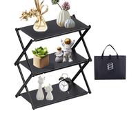 Mensola pieghevole, scaffale pieghevole, supporto da campeggio versatile e stabile a tre strati, scaffale pieghevole, supporto da campeggio portatile, supporto innovativo per guadagnare