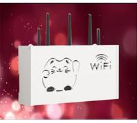 Mensola Porta Router Wifi da Parete Porta Modem da Muro Mensola Soggiorno Sospesa per Tv Scatola Organizzatore Parete,A-38x20x8.5cm