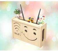 Mensola Porta Router WiFi Station Scatola di Immagazzinaggio del Router Scatola di Immagazzinaggio per Cavi Muro Scatola Portaoggetti,A-36x24cm