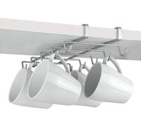 Mensola portabicchieri rivestito in polietilene argento SpiderMug