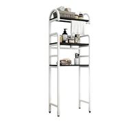 Mensola portaoggetti da bagno a 3 ripiani, design antiscivolo, salvaspazio, per WC, elegante e semplice, perfetta per bagno e lavanderia (lunghezza 70 cm)