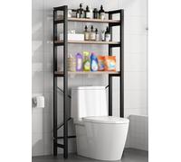 Mensola portaoggetti da bagno, autoportante, con 2/3 ripiani, design stabile e salvaspazio, si adatta alla maggior parte dei servizi igienici, ideale per riporre oggetti extra in piccoli bagni