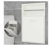 Mensola portaoggetti da incasso in acciaio inox, impermeabile, da parete, per bagno, non necessita di piastrelle, adatta per alcova bianca (50 x 30 x 14 cm)