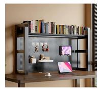 Mensola Portaoggetti Da Scrivania Con Pannello Forato, Scaffale Portaoggetti Sulla Scrivania, Organizer For Libri Da Scrivania, Scaffale For Dormitorio(Black,28.7x9.8x39.4in)