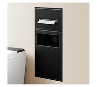 Mensola portaoggetti impermeabile in acciaio inox a 2 ripiani, da parete, per bagno, con cestino, design salvaspazio senza piastrelle, bianco, 80 x 18 x 12,5 cm