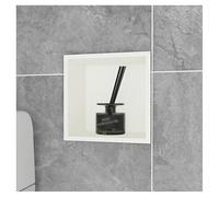 Mensola portaoggetti per doccia in acciaio inox per nicchia da parete per bagno, montaggio a parete, non necessita di piastrelle, organizer impermeabile da incasso, perfetto per alcova.