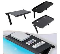 Mensola portaoggetti regolabile in altezza per schermo TV, per organizzare vari oggetti come libri, dispositivi di gioco e attrezzature da ufficio, soluzione compatta (M senza bordo)