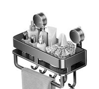 Mensola portaoggetti Sottobicchiere per bagno - Piece Souchel Angolare Mensola Doccia Angolare In Acciaio In Metallo | Con Montaggio A Parete Mensola Di Spezie Gancio Rimovibile |