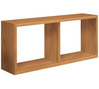 Mensola Rettangolare 2 Scomparti da Parete 70x30x15,5 cm in Fibra di Legno Morgana Olmo