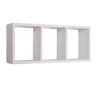 Mensola Rettangolare 3 Scomparti da Parete 70x30x15.5 cm in Fibra di Legno Tristano Rovere Imperiale