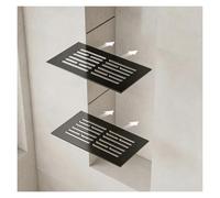 Mensola rettangolare per nicchie per piastrelle, confezione da 2 inserti in acciaio inox per doccia e bagno, ideale per ristrutturare la cucina, larghezza 30 x profondità 19 cm, facile installazione