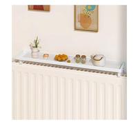 Mensola Sopra Il Termosifone - Scaffale Portaoggetti Senza Foratura, Organizer Resistente Al Calore For Bagno E Cucina, Bianco E Nero(White,50cm*2)