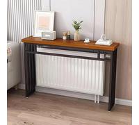 Mensola Sopra Termosifone, Tavolo Consolle, Tavolino Moderno Extra Stretto e Lungo Dietro il Divano, Tavolini in Legno per Soggiorno, Corridoio, Ingresso(Black,100 * 20cm/39 * 8in)