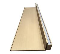 Mensola sospesa a LED con luce bianca integrata, da parete, per piante o libri, scaffale creativo da parete in lega di alluminio, 80 x 23 cm, colore: oro