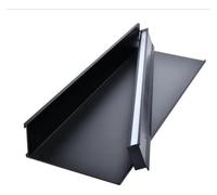 Mensola sospesa a LED con trasformatore integrato, mensola da parete in metallo, moderna, per soggiorno e camera da letto (nero, 40 x 20 cm)