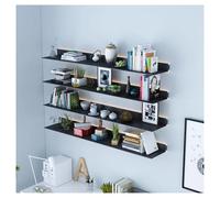Mensola sospesa a LED da parete creativa con lega di alluminio nera, 150 x 20 cm, ideale per ingresso, bancone bar, soggiorno, bagno, decorazione moderna per la casa