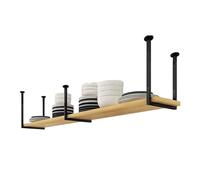 Mensola sospesa a soffitto - Supporto per fiori per piante Portaoggetti per bar da cucina Portabottiglie Mensole sospese per parete, 60cm/80cm/100cm/120cm/150cm Scaffale sospeso(100x30x40cm)