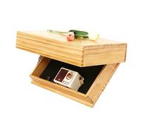 Mensola sospesa da parete - Scaffale in legno con scomparto segreto, elegante organizer da parete, design stabile con funzione di conservazione nascosta, ideale per ornamenti, piante profumate, bianco