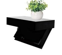 Mensola sospesa da parete - Scaffale in legno con scomparto segreto, elegante organizer da parete, design stabile con funzione di conservazione nascosta, ideale per ornamenti, piante profumate, bianco