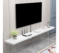Mensola sospesa da parete, supporto per TV, console multimediale con ripiano portaoggetti, staffa per TV, decorazione per centro di intrattenimento, libreria, mensola da parete per TV