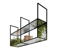 Mensola sospesa da soffitto Artistic Iron Wall Rack per interni Cucina & Bar Display Vetro Acrilico Fiore Pianta Holder Dimensioni: 60x3 cmElegante Home Décor.