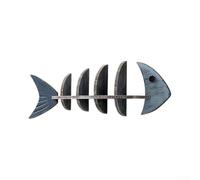 Mensola sospesa in legno a lisca di pesce in stile vintage, per artigianato costiero, per esporre accessori in camera da letto o studi (A)