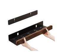 Mensola Sospesa in Legno di Noce per Parete, Mensola Espositiva Rimovibile con Bordo Rialzato, Mensole Galleggianti per Soggiorno, Bagno, Cucina(60x13cm/24x5in)