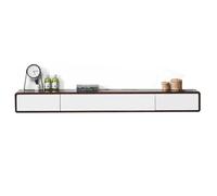 Mensola sospesa per TV da parete, in legno massello, elegante centro di intrattenimento e armadietto lungo, design salvaspazio per TV fino a 65 pollici, perfetto per decorare il soggiorno