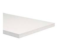 Mensola Squadrata Bianca 20 x 1,8 x 80 cm 5 Pezzi