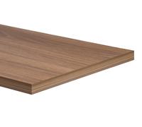 Mensola Squadrata Noce Finitura Real Wood Varie Misure