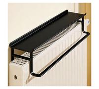 Mensola Termosifone, Scaffale Sospeso Sopra Termosifone Multifunzionale Mensola Radiatore da Appoggio per Soggiorni, Camere Letto, Ripostigli(Black,19.69in/50cm)